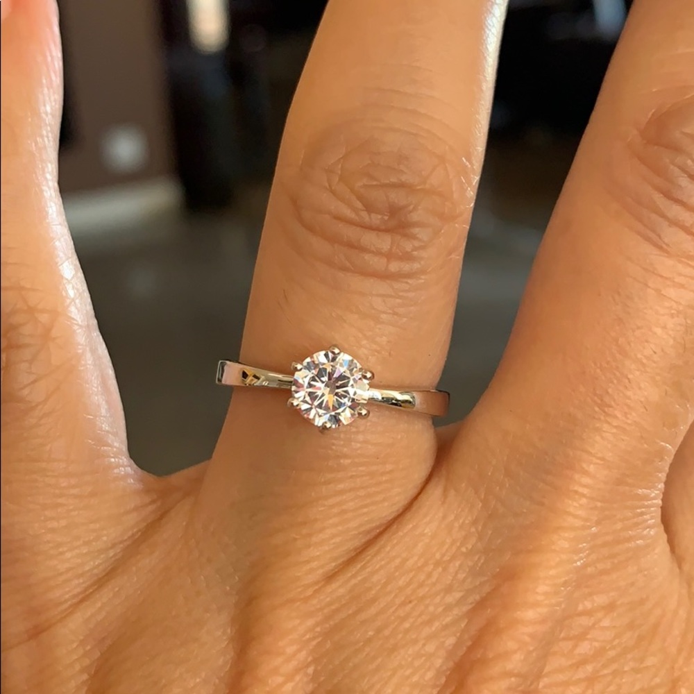 0.85ct Round Solitaire Engagement Promise Ring